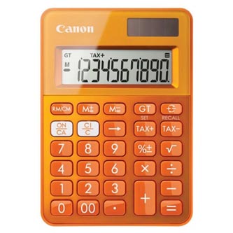 Canon Kalkulačka LS-100K, oranžová, stolní, desetimístná