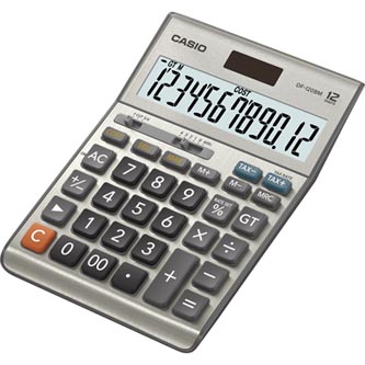 Casio Kalkulačka DF 120 B MS, stříbrná, stolní, dvanáctimístná