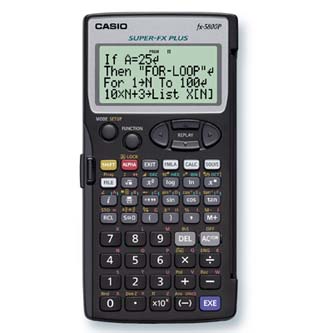 Casio Kalkulačka FX 5800 P, černá, programovatelná, 4 řádkový displej