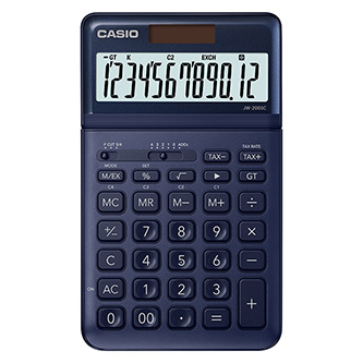 Casio Kalkulačka JW 200 SC NY, modrá, stolní, dvanáctimístná