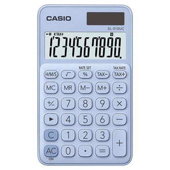 Casio Kalkulačka SL 310 UC LB, světle modrá, desetimístná, duální napájení