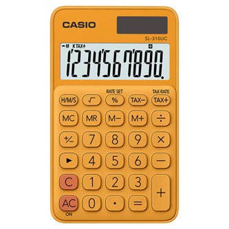 Casio Kalkulačka SL 310 UC RG, oranžová, desetimístná, duální napájení