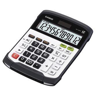 Casio Kalkulačka WD 320 MT, černo-bílá, stolní, vodotěsná