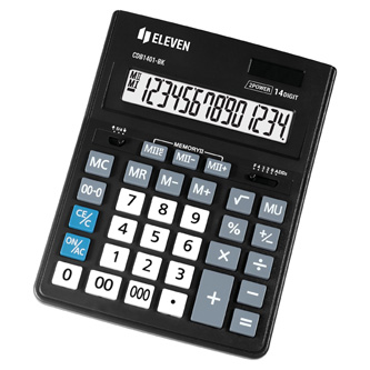 Eleven kalkulačka CDB1401-BK, černá, stolní, čtrnáctimístná