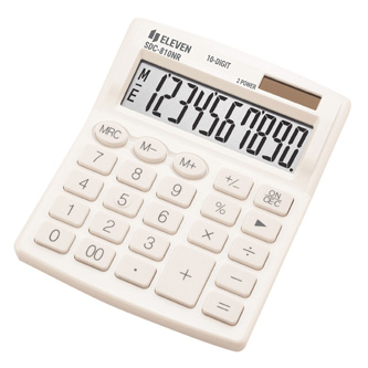 Eleven kalkulačka SDC810NRWHE, bílá, stolní, desetimístná, duální napá, jení