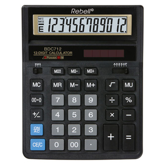 Rebell Kalkulačka RE-BDC712GL BX, zlatá, stolní, dvanáctimístná