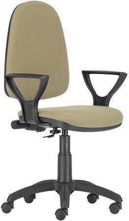 Kancelářská židle "Megane", béžová, textilní, černá základna
