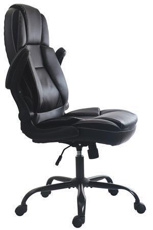 Kancelářská židle "Continental", černá, textilní kůže, sklopná loketní opěrka