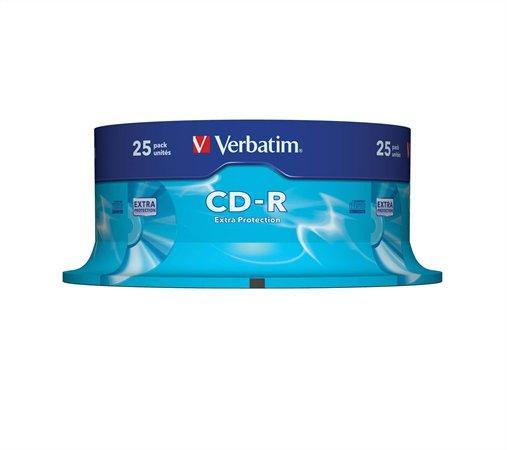 CD-R 700MB, 80min., 52x, DL Extra Protection, Verbatim, 25-cake