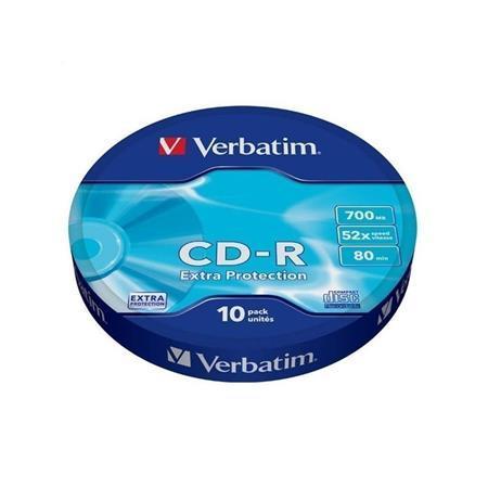 CD-R 700MB, 80min., 52x, DL Extra Protection, Verbatim, 10ks ve fólii