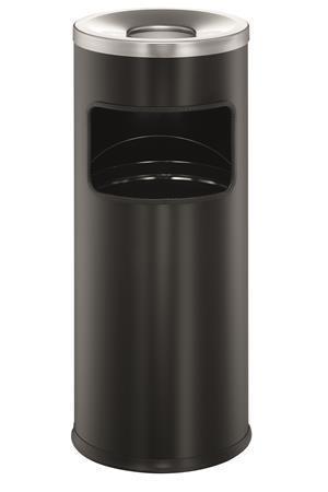 Odpadkový koš "Safe", černá, kulatý, s popelníkem, DURABLE