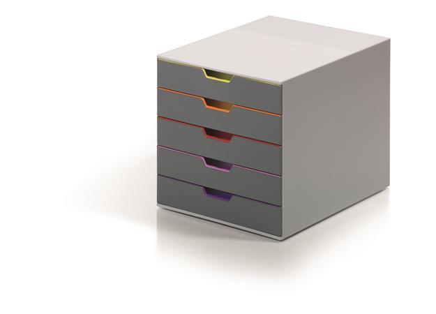 Zásuvkový box "VARICOLOR® 5", mix barev, plast,  5 zásuvek, DURABLE 