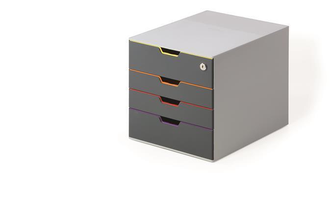 Zásuvkový box "VARICOLOR® SAFE", mix barev, plast,  3+1 uzamykatelná zásuvka, DURABLE 