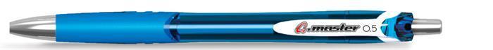 Gelové pero "G.master", modrá, 0,5 mm, stiskací mechanismus, FLEXOFFICE