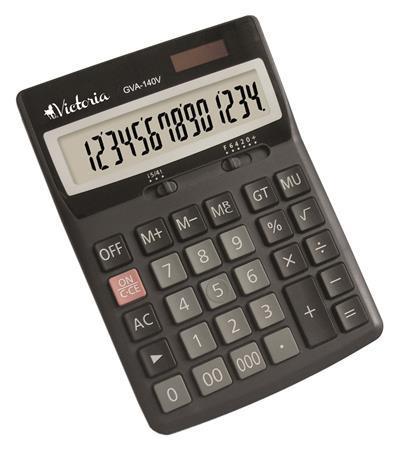 Kalkulačka, stolní "GVA-140", 14místný displej, VICTORIA