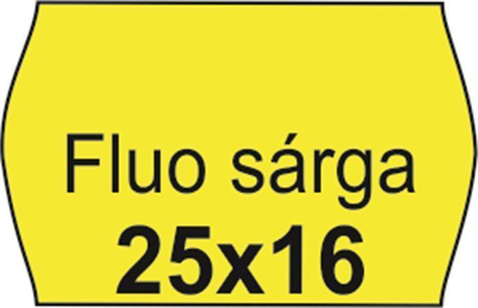 Cenové etikety, 25x16 mm, fluorescentní žluté