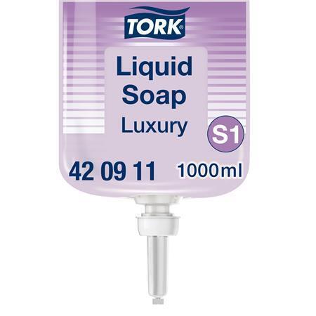 420911 Tekuté mýdlo "Luxury", fialová, 1 l, systém S1, TORK