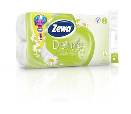 Toaletní papír "Deluxe",  heřmánek, 3vrstvý, 8 rolí, ZEWA 40865/3070