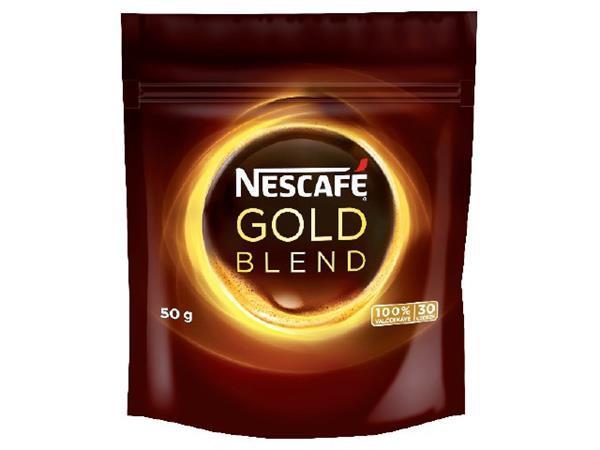 Káva, instantní, náhradní balení, 50 g, NESCAFÉ "Gold"