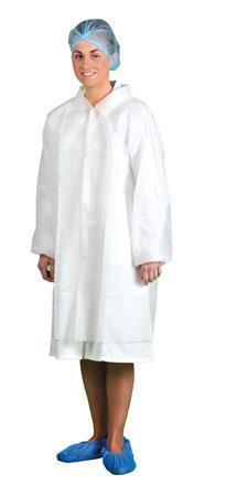 Ochranný plášť, bílá, jednorázový, PP, velikost XL, 10 ks