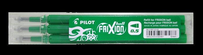 Náplň do rolleru "Frixion", zelená, 0,25mm, vymazatelná, PILOT