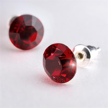 Náušnice SWAROVSKI® Crystals, siamově červená, 8 mm, ART CRYSTELA 1800XKE059
