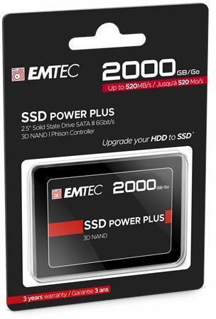 SSD (vnitřní paměť) "X150", 2TB, SATA 3, 520/520 MB/s, EMTEC ECSSD2TX150