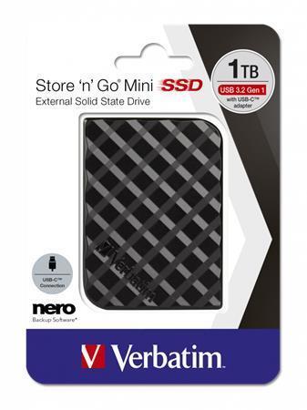 SSD (externí paměť) "Store n Go Mini", 1TB, USB 3.2, VERBATIM 53237