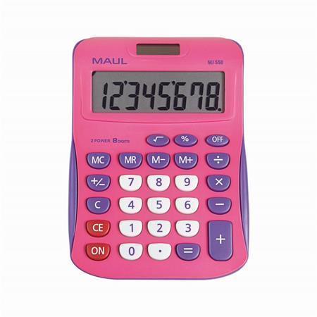 Kalkulačka "MJ 550", růžová-fialová, stolní, 8 číslic, MAUL 7263422