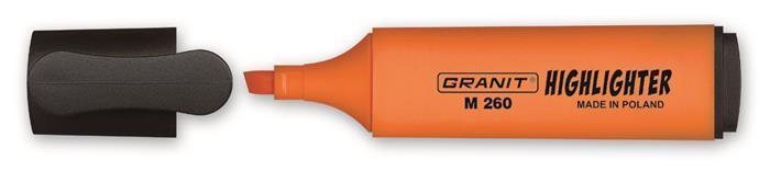Zvýrazňovač "M260", oranžová, 1 - 5 mm, GRANIT