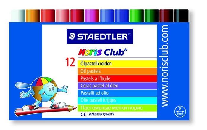 Olejové pastely "Noris Club", 12 barev, STAEDTLER