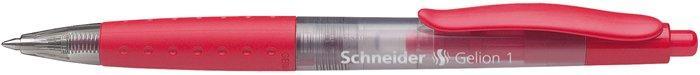 Gelové pero "Gelion 1", červená, 0,4mm, stiskací mechanismus, SCHNEIDER
