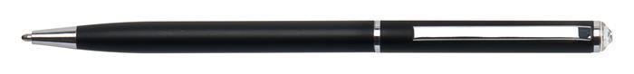 Kuličkové pero "SWS SLIM", černá, bílý krystal SWAROVSKI®, 13 cm, ART CRYSTELLA® 1805XGS509