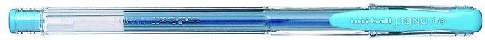 Gelové pero "UM-100 Signo Fine", světle modrá, 0,4mm, s uzávěrem, UNI