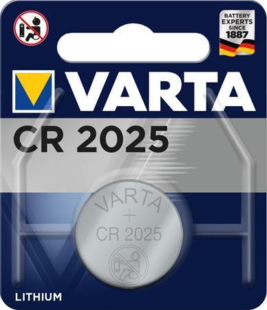 Baterie knoflíková, CR2025, 1 ks v balení, VARTA