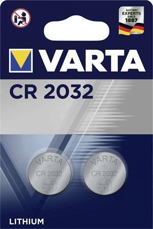 Knoflíková baterie CR2032, 2ks, VARTA