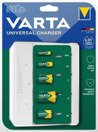 Nabíječka baterií "Universal", AA/AAA/C/D/9V, bez baterií, VARTA 57658101401