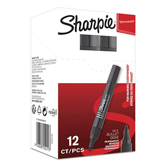 Sharpie, popisovač M15, černý, 12ks, 2mm, permanentní