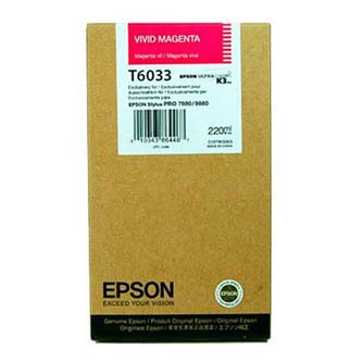 Epson originální ink C13T603300, vivid magenta, 220ml, Epson Stylus Pro 7800, 9800