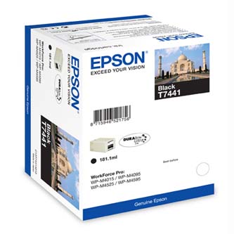 Epson originální ink C13T74414010, black, 10000str., 181ml, high capacity, Epson WorkForce Pro WP-M4525 DNF, WP-M4015 DN