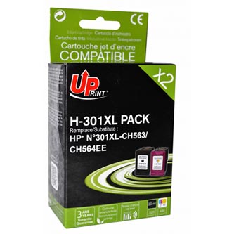UPrint kompatibilní ink s CH563EE+CH564EE, HP 301XL, black+color, 20+18ml, H-301XL-PACK, pro HP HP Deskjet 1000, 1050, 2050, 3000,