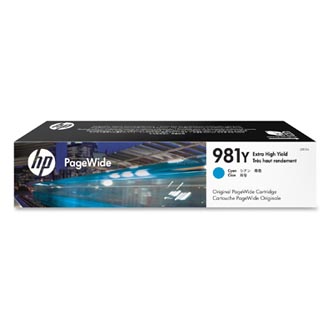 HP originální ink L0R13A, HP 981Y, cyan, 16000str., 185ml, extra high capacity, HP PageWide MFP E58650, 556, Flow 586