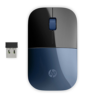 HP myš HP Z3700 lumiere blue 1200DPI, optický, 3tl., 1 kolečko, bezdrátová, modrá