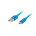 LANBERG USB MICRO(M)->USB-A(M) 2.0 CABLE 1M BLUE PREMIUM QC 3.0 