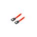 LANBERG SATA DATA II (3GB/S) F/F CABLE 50CM METAL CLIPS RED 
