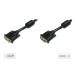 Digitus DVI extension cable, DVI(24+1), 2x ferrit M/F, 5.0m, DVI-D Dual Link, bl