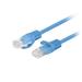 LANBERG Patch kabel CAT.5E UTP 0.25M modrý Fluke Passed  