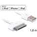 Delock USB napájecí a datový kabel iPod, iPhone, iPad, bílý, 1,8m