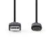 Nedis CCGB61650BK10 - USB-C™ 3.1 Kabel 2. Generace | Typ-C Zástrčka - A Zástrčka | 1 m | Černá barva