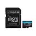 KINGSTON 256GB microSDHC Canvas Go! Plus 170R/100W U3 UHS-I V30 Card + SD Adapter